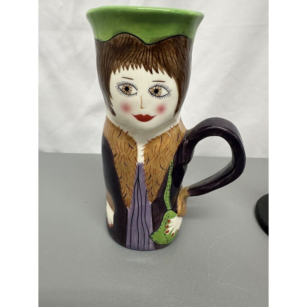Susan Paley  Ganz Jenny Java Hand painted 7.5" Tall Mug Bella Casa Susan Paley‎